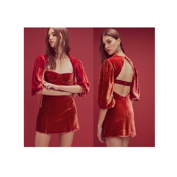 nadine velvet bustier mini dress